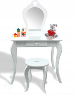 Toaletný stolík - Zahrnutý odtieň šalátov ružového matt 71 x 108 x 50 cm