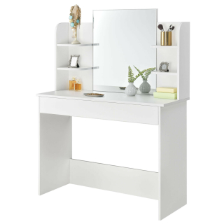 Toaletný stolík - Modehome šatne biela podsvietenia 108 x 142 x 40 cm