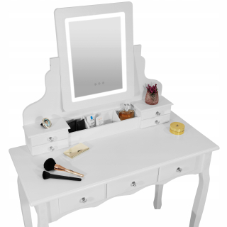 Toaletný stolík - Eurostyle Eurostyle White Mat 98 x 153 x 43 cm stolica vrátane