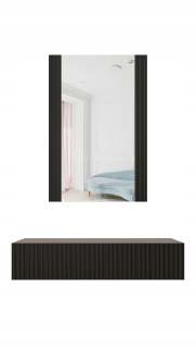 Toaletný stolík - Toaletný stolík z Meblodom-com-pl čierny 80 x 17 x 41,6 cm