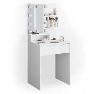 Toaletný stolík - Vicco toaletný stolík biela rohož 60 x 143 x 48 cm podsvietenia