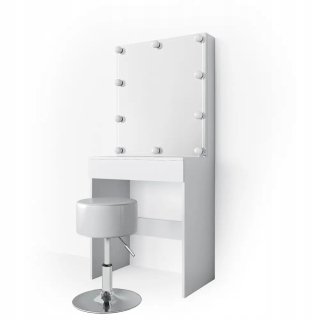 Toaletný stolík - Vicco Whitce Mat 68 x 91,6 x 42 cm podsvietenia, vrátane stolice