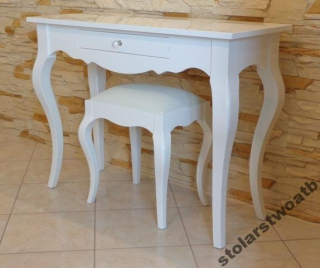 Toaletný stolík - Toaletný stolík ATB biely lesk 100 x 75 x 40 cm