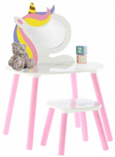 Toaletné stolíky - Toaletný stolík pre detské poníky Lily so stoličkou