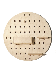 Okrúhly stolík pegboard Tulla 76 cm