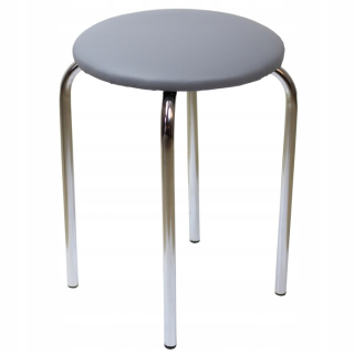 Stolík, taburetka - Gray Eco Chrome Stool.
