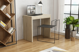 Toaletné stolíky - Lacný malý stôl na stolíky 80 cm Sonoma White