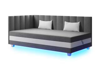 Posteľ do študenskej izby - Finse - posuvná šatníka 150 cm x 245 cm na veľkosť