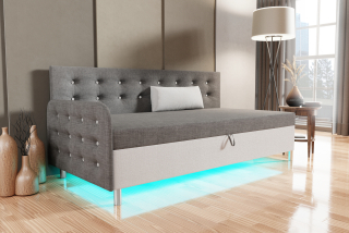 Posteľ do spálne - Posteľ s matracom Bianka+ Led 80/200