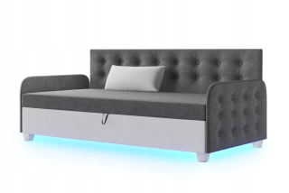 Posteľ do spálne - Cavern Bed s matracom + luis + LED 90 vankúšov