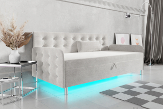 Posteľ do spálne - Gauč single lôžko blanda+ LED 110/200