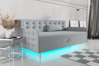 Posteľ do spálne - Gauč s matračkou posteľ blanda+ LED 100/200