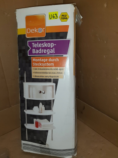 Kúpeľňová polica - Teleskopická polica v bielej kúpeľni