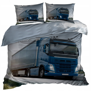 Kompletný set posteľných obliečok - Tir Cotton Bedding 140/200 3D automobilový nákladný automobil
