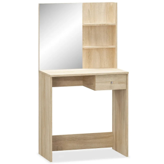 Toaletný stolík - Vidaxl Dayst Natural Oak Mat 75 x 141 x 40 cm stolička vrátane