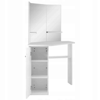 Toaletný stolík - Vidaxl White Mathea 111 x 141,5 x 54 cm