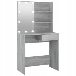 Toaletný stolík - Vidaxl Daysl Sonoma 74,5 x 141 x 40 cm podsvietenia