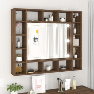 Toaletný stolík - Odtiene toaletného stolíka Vidaxl z bronzu 91 x 76,5 x 15 cm podsvietenia