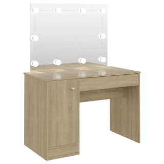 Toaletný stolík - Vidaxl Daysta Natural Oak 110 x 145 x 55 cm