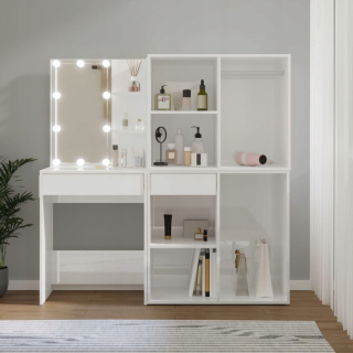 Toaletný stolík - Vidaxl White toaletný tabuľka 86 x 80 x 40 cm