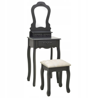 Toaletný stolík - Odtiene toaletného stolíka Vidaxl šedej matty 50 x 136 x 59 cm stolica vrátane