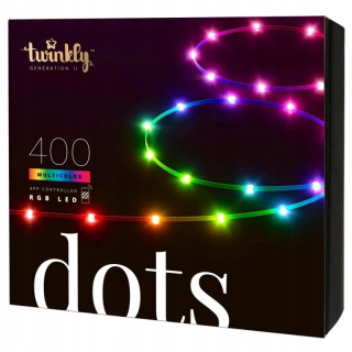 Osvetlenie nábytku - Twinkly Tape Dots 20 m 400 LED RGB posledná čierna