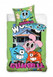 Kompletný set posteľných obliečok - Unikátna licencia na posteľnú bielizeň Gumball 160x200