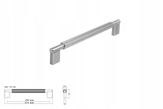 Úchytky na nábytok - Držiteľ nábytku Viefe 0583 Arpa 192 mm stal inox
