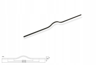 Úchytky na nábytok - Nábytok rukoväť Viefe Brave 0452 482 mm čierna rohož