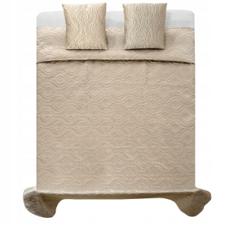 Prikrývka, prehozy na posteľ - Verona satén Krásna posteľná bedspread +2 vankúše 220x240