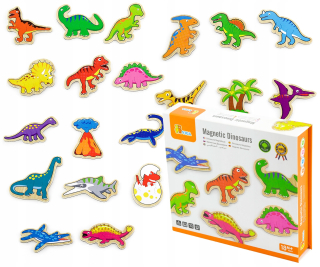 Magnetka pre deti - Viga 50289 magnety dinosaurov figúrky pre chladničku