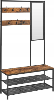 Vešiak do predsiene - Šktnínický vešiak so zrkadlom Loft Industrial