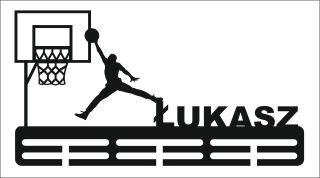 Vešiak do predsiene - Vešiak na personalizované medaily basketbal