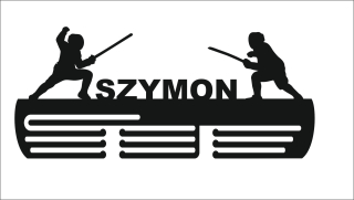 Vešiak do predsiene - Personalizovaný šermový záves medailí