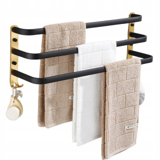 Vešiaky - Nástenné vešiaky uteráky 50 cm 3 kusy