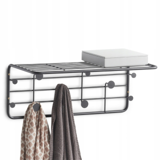 Vešiak do predsiene - Zeller Metal Wall Hanger 51,4 cm čierny