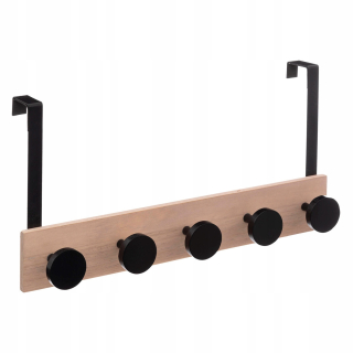 Vešiak do predsiene - VEŠIAK NA DVERE kovové háčiky 50 cm