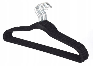 Vešiak do predsiene - Nelius Hangers Non -Slip Black 10 PCS 73