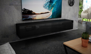 Skrinka pod TV - Závesný RTV skrinka 180 cm lesk, moderný!