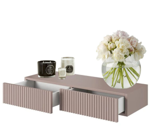 Toaletný stolík - Bogart Dresser Panels odtiene ružovej 100 x 15 x 41 cm