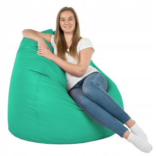 Sedací vak do detskej izby - SAKO SAKO TURYHOISE XXL ECO -LEATHER POUF kreslo