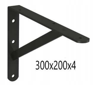 Konzola, držiak na police - Držiak pod poličkou Top 30x20 Strong Black