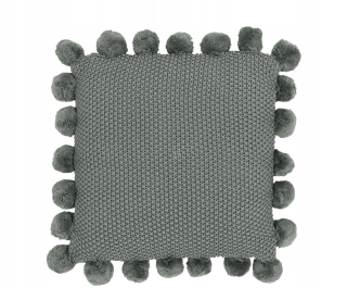 Obliečka na vankúš - West pletená vankúš s pompoms 40x40 cm