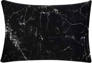 Obliečka na vankúš - Westwing Cotton vankúš čierny mramor 50x70cm