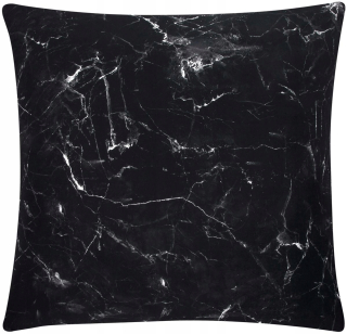 Obliečka na vankúš - Westwing bavlnený vankúš čierny mramor 65x65cm