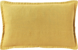 Obliečka na vankúš - Ľanový ľanový vankúš žltý 40 x 60 cm