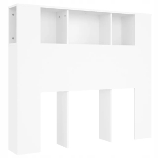 Posteľ do spálne - Čelo postele s policami, biela, 120x18,5x104.5 c