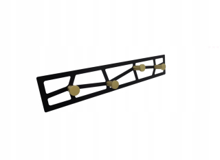 Vešiaky - Panel Hanger Prato Z-5442 Black Mat + Gold
