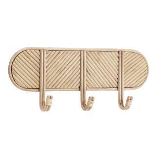 Vešiak do predsiene - Rattan Hanger 52cm 3 Boho Madam Stoltz Hooks