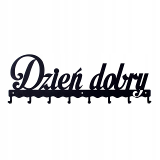 Vešiak do predsiene - Nástenný vešiak dobré ráno 01 čierny